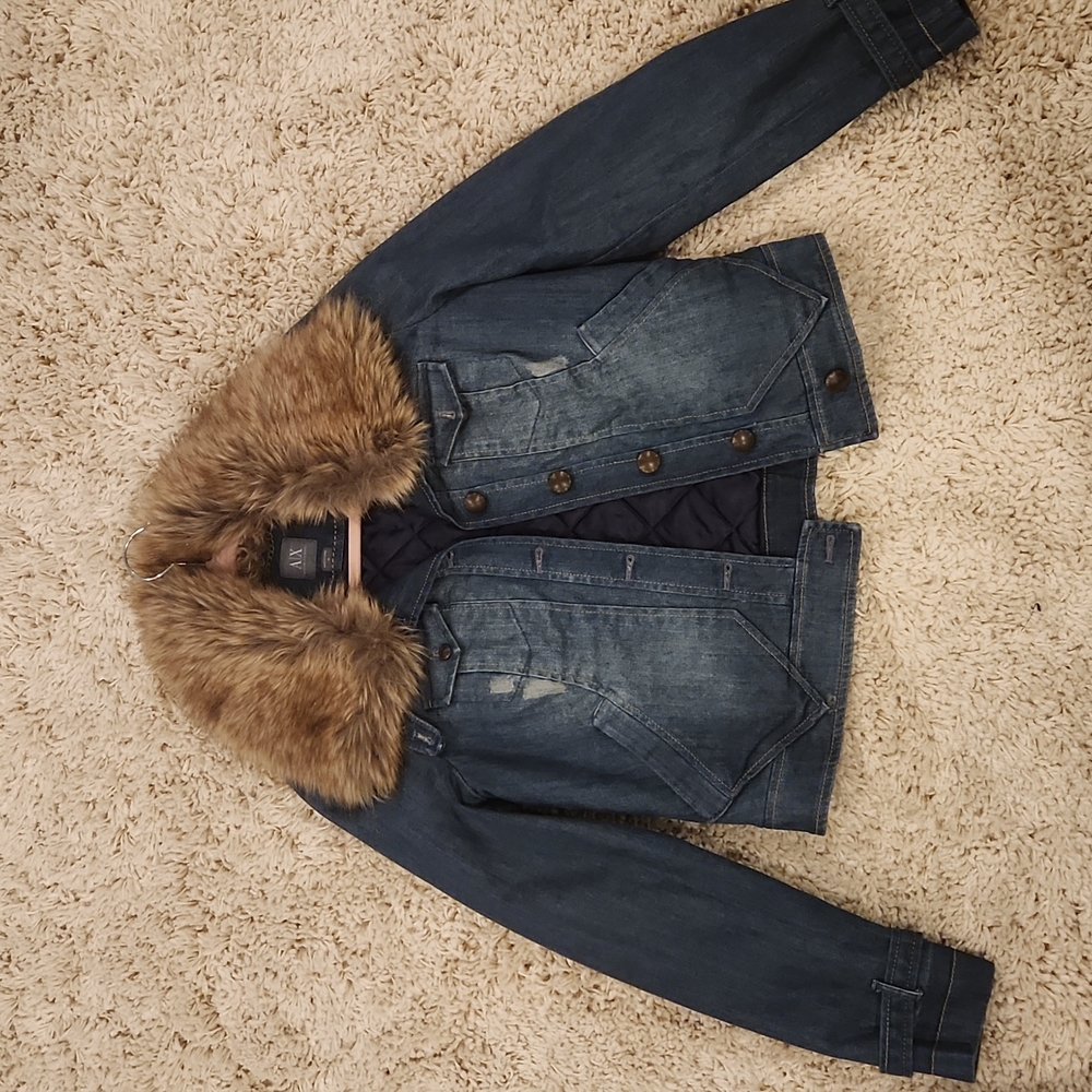Women Armani Exchange padded denim jacket